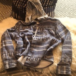 Boys hooded cotton flannel